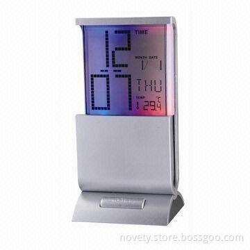 Multi-function Desktop Clock with 7 Colors Backlight